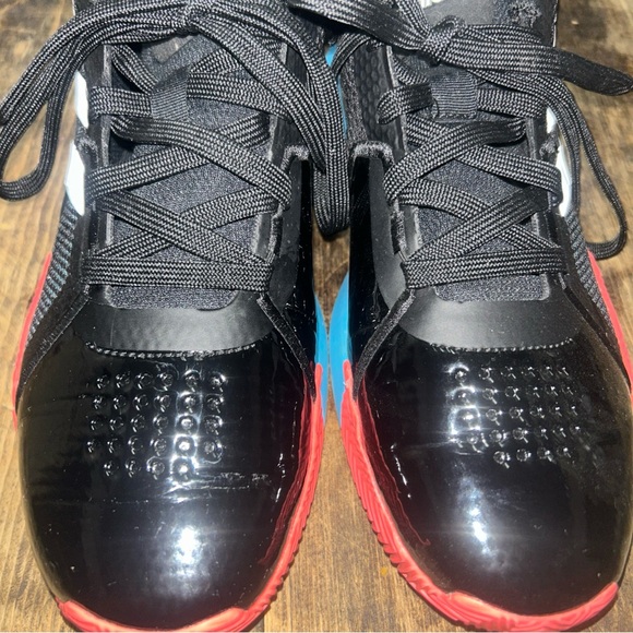 Adidas Basketball shoes‎ [unisex] Court Vision 2 J Size 7 Black White Blue - Picture 3 of 10